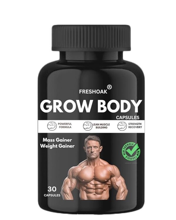 Fresh Oak Grow Body Mass Gainer Capsules For Men 30 Capsules