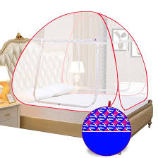 Double Bed Mosquito Net White Red Colour