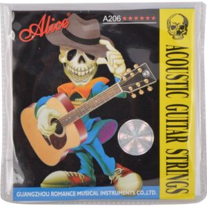Alice A206 Acoustic Guitar String Set Stainless Steel Plain String