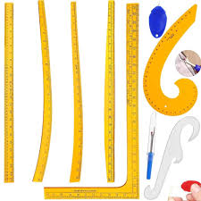 Wooden Tailor Scale Yellow Colour 5 Pcs