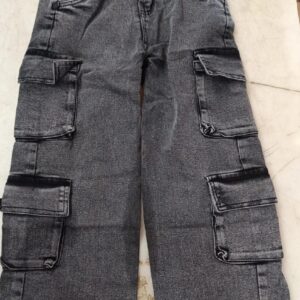 Cargo Pant And Jeans For Boys Girls Colour Black Size 28 Pack Of 2