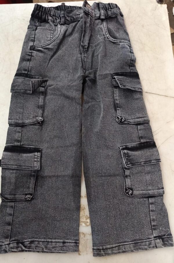 Cargo Pant And Jeans For Boys Girls Colour Black Size 28 Pack Of 2