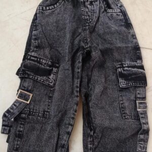 Cargo Pant And Jeans For Boys Girls Colour Black Size 18 Pack Of 2