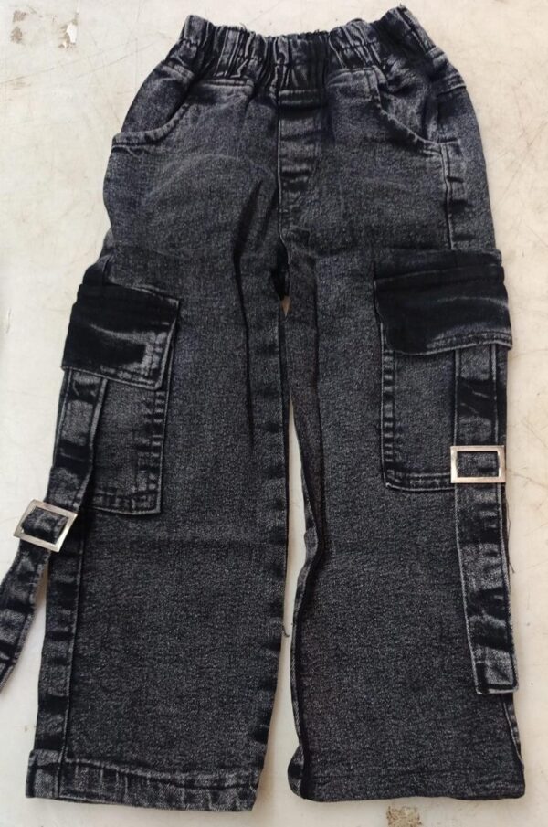 Cargo Pant And Jeans For Boys Girls Colour Black Size M
