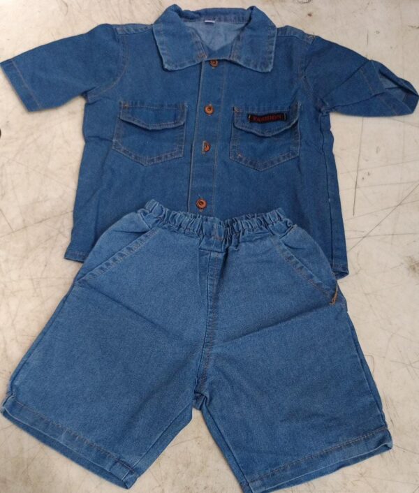 Jeans Shirt Pant For Boys Girls Colour Sky Blue Size 3 To 4 Yrs