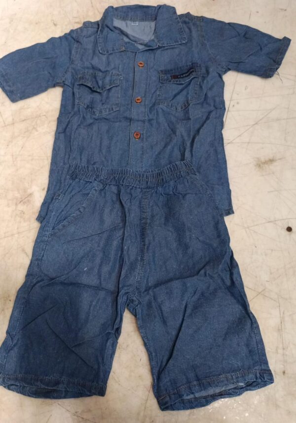 Kids Boys Girls Shirt And Nikker Set Colour Dark Blue Size 6 To 7 Yrs