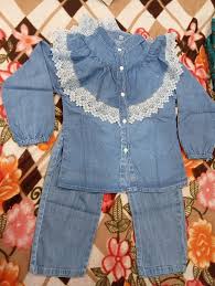 Lightweight Fabric Two Pics Dress Set Colour Sky Blue Size 6 To7 Yrs