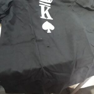 The Print Platter King Of Hearts Black Cotton T Shirt With Digital Print Size M