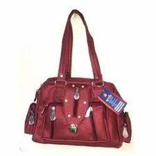 Maroon Color Leather Handbags For Women
