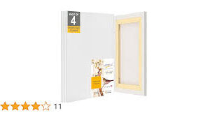 Artrina Cotton Pre Stretched Canvas With Wooden Frame 18X40 Mm 4Pcs