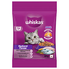 Whiskas Adult Dry Food Mackerel Flavour 50Gm