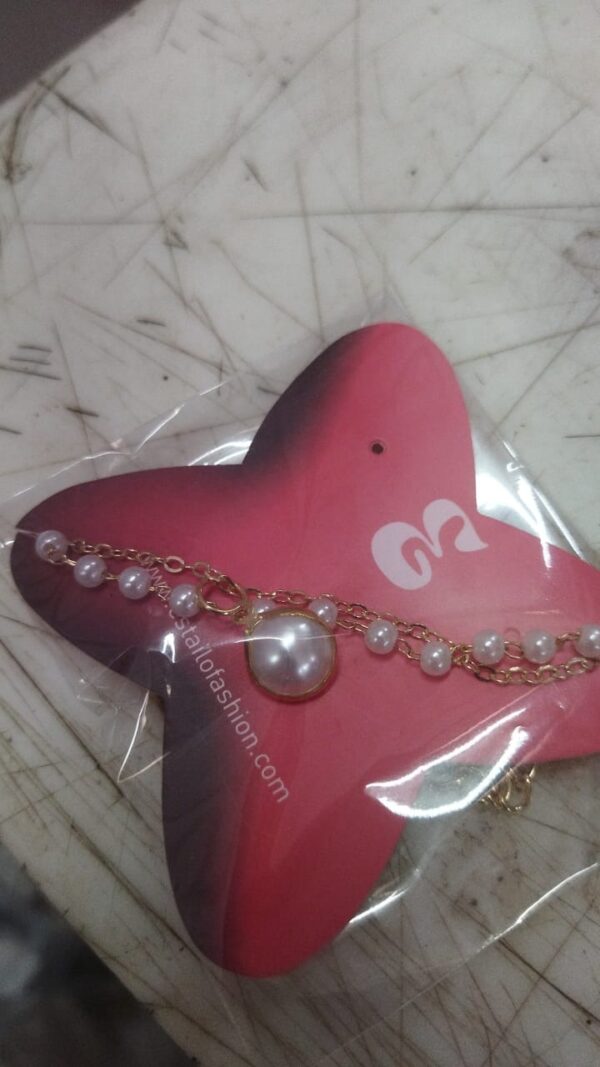 Golden And White Color Pearl Bracelet For Girls Pack Of 4