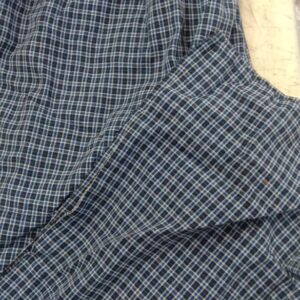Blue Color Cotton Checked Trousers For Men Size Xxl