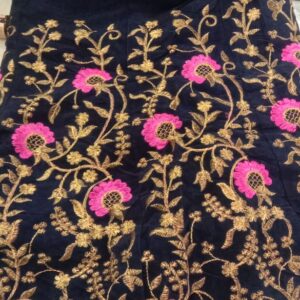 Navy Blue Embroidered Lehenga Choli With Dupatta For Girls Kids For 6 To 8 Yr
