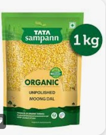 Tata Sampann Organic Unpolished Moong Dal 1Kg