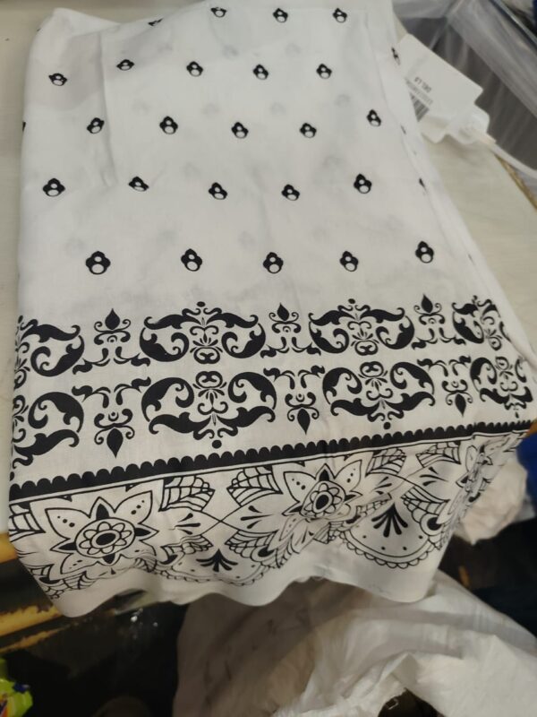 White Colour Printed Kurti Fabric 2 . 5 Meter
