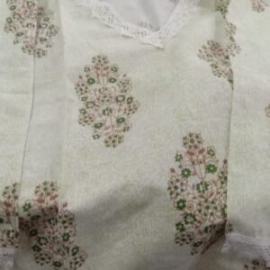 Green Color Printed Cotton Short Kurti For Women Size S
