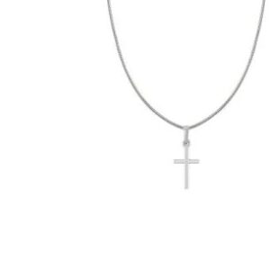 Unisex Thin Silver Chain Jesus Christ Locket