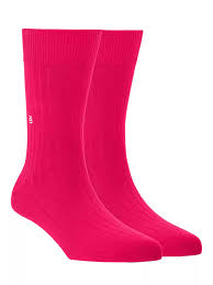 Socksoho Pink Colour Calf Length Socks For Women