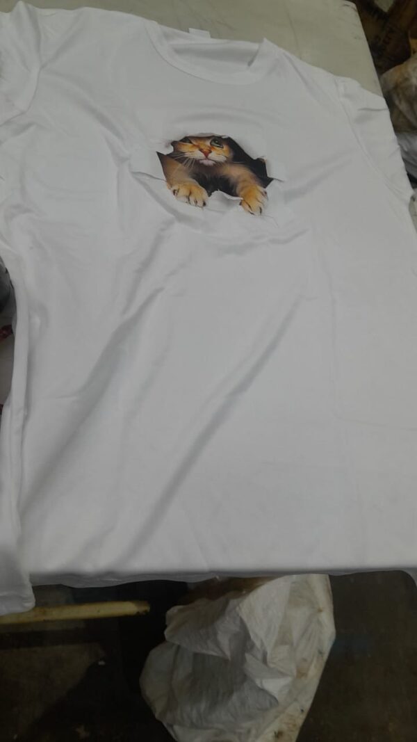 White Printed T Shirt For Women Size S
