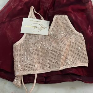 Girls Embellished Sequin Ready To Wear Lehenga Choli Size 3 To Years