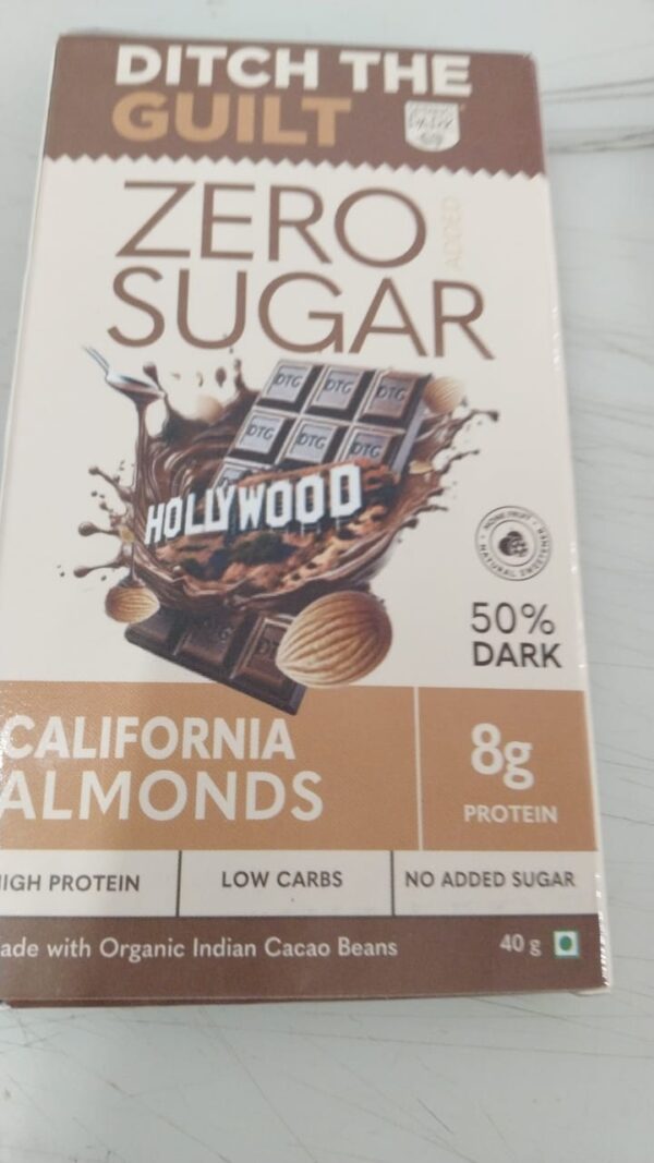 Ditch The Guilt Zero Sugar Chocolate Almonds 40Gm