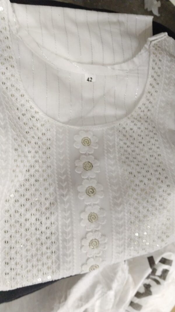 White Color A Line Kurti For Women Size 42