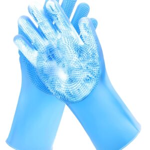 Silicone Cleaning Gloves Blue