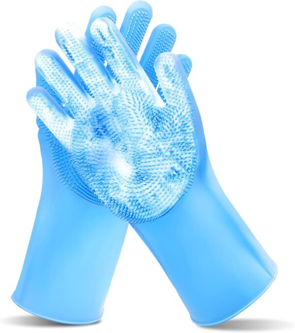 Silicone Cleaning Gloves Blue