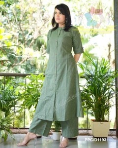 Tashvis Green Kurta Palazzo For Women Size M