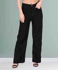 Womens Elastic Cargo Jeans Size 32 Black