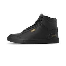 MenS Puma Shuffle Mid One8 Better V2 Sneakers In Black Gold Size Uk 8