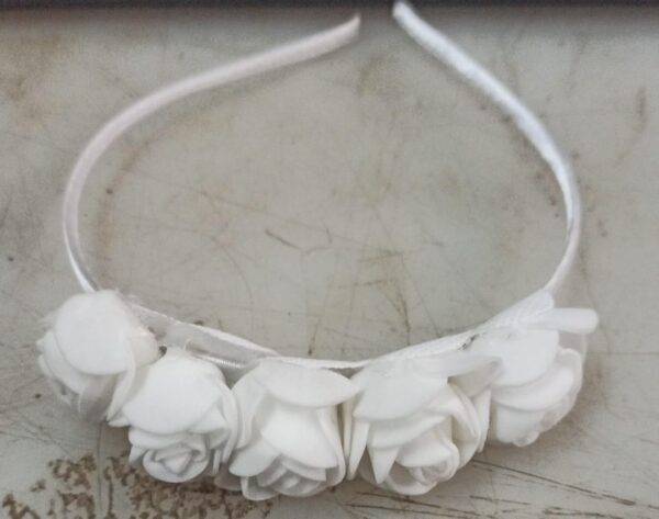 White Colour Hair Band For Girls
