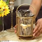 Spoon Knife Fork Chopstick Cutlery Holder Kitchen Organizer Stand Dining Stand Gold