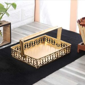 Jalal Rectangle Organizer Golden Color