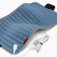 Addmax Electric Heating Pad Waist Wrap 3 Temperature Settings Pain Relief Of Abdominal Stomach Lumbar Muscle Strain Etc Multicolor Size 45X24 Cm 4524 W