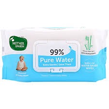 Mother Sparsh 99 Pure Water Unscented Baby Wipes 72 Pcs