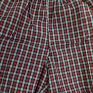 Color Red MenS Cotton Checkered Boxers Size Xl