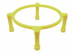 Plastic Flower Pot Stand Yellow Colour