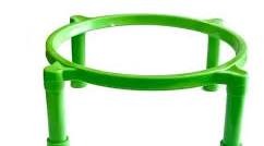 Plastic Flower Pot Stand Green Colour