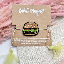 Handmade Reusable Burger Felt Rakhi
