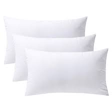 Solid White Colour 12X18 Inch Cushion Cover Set Of 3