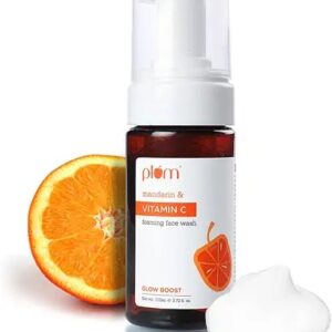 Plum Vitamin C Foaming Face Wash With Mandarin For Glowing Skin 110Ml