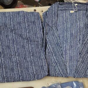 Women Blue Colour Printed Dress Set Size M