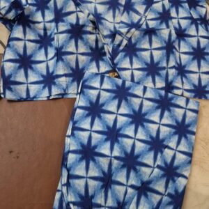 Women Blue Colour Printed Dress Set Size L