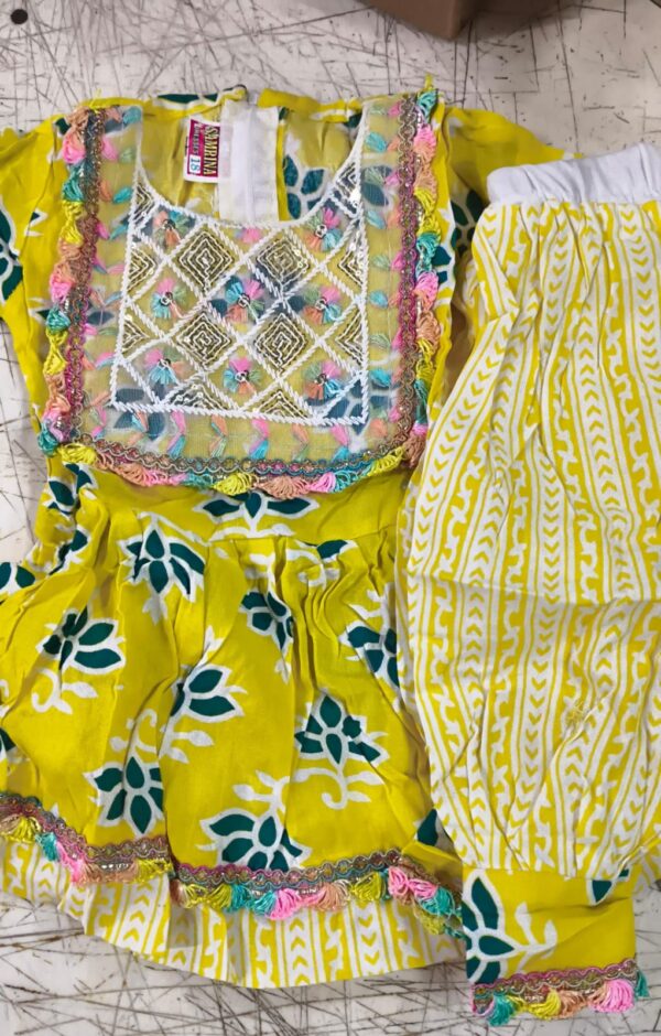 Kids Girls Yellow Frock Set Size 18