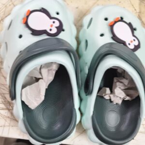 Tasmania Penguin Printed Baby Booties Kids Clogs Outdoor Indoor Clogs Size 22