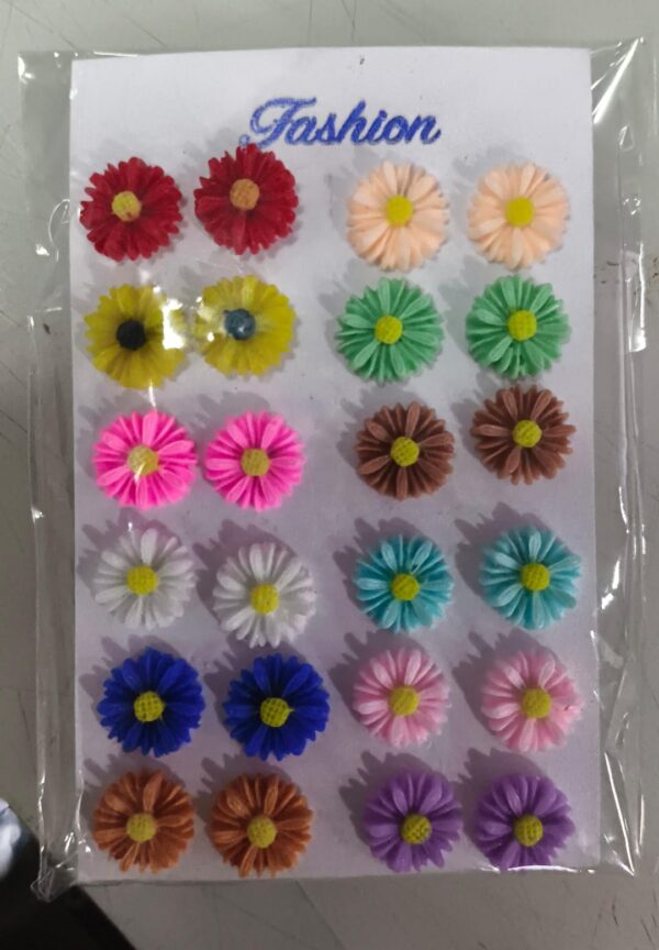 Shivarth Fancy Stud Earrings 24 Pair Multicolor Beads Mix Earrings Tops Women Girls