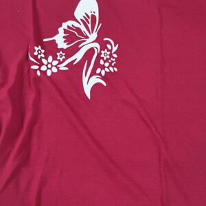 Women Cotton Pink Print T Shirt Size M