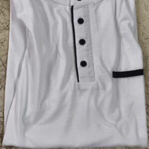 Solid Regular Fit White T Shirt For Men Size M